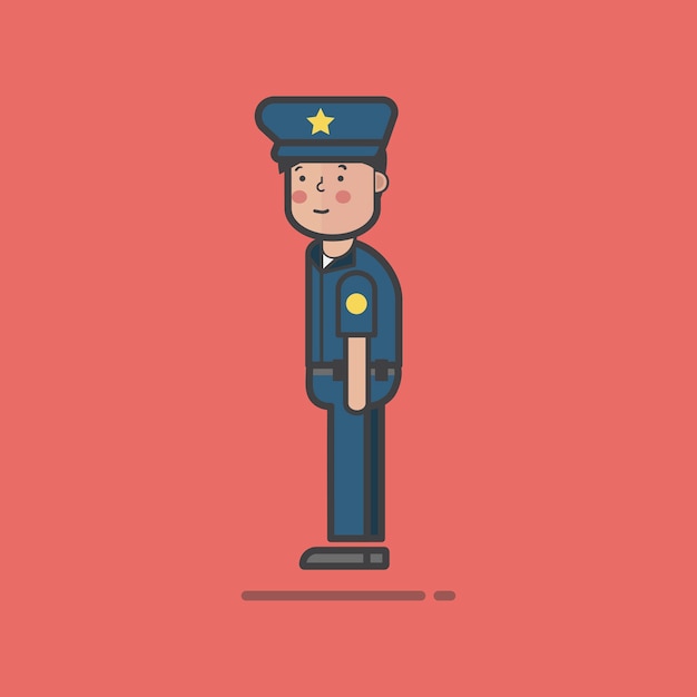 Illustration set of police vector