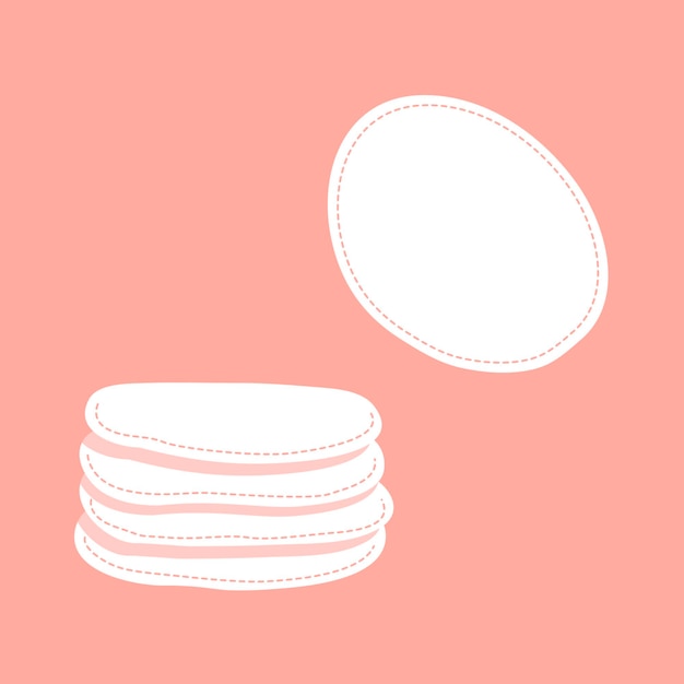 Illustration of a set of soft cotton sponges