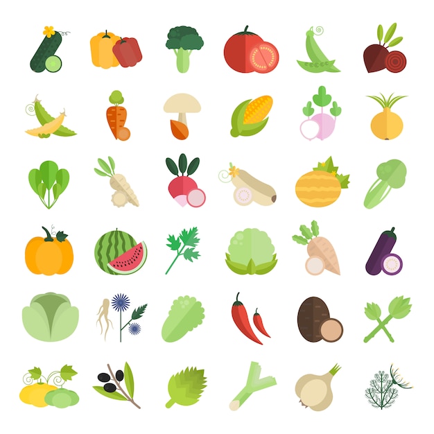 Illustration set of vegetables