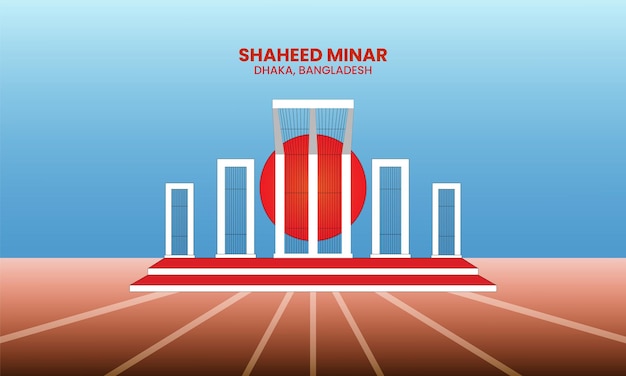 An Illustration for Shaheed Minar Bangladesh