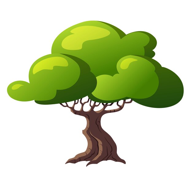 Vector illustration of shape of shrub