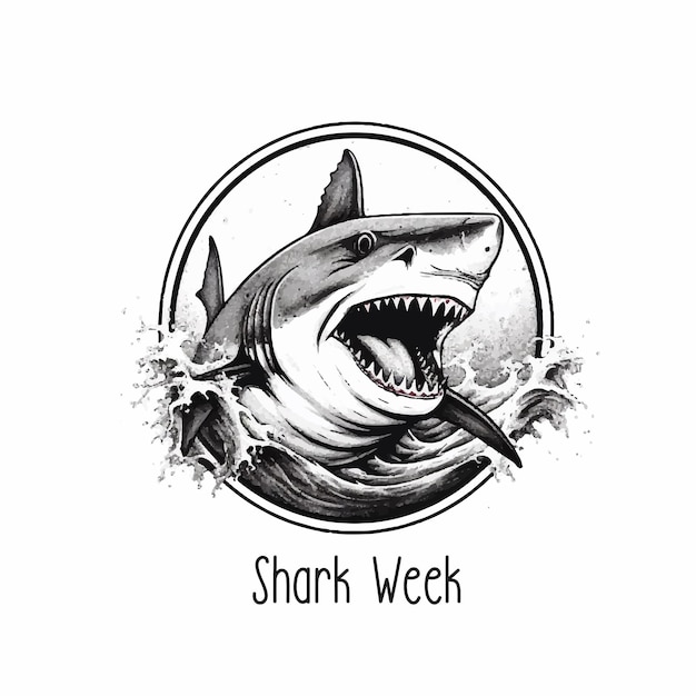 Illustration of Shark for shark week