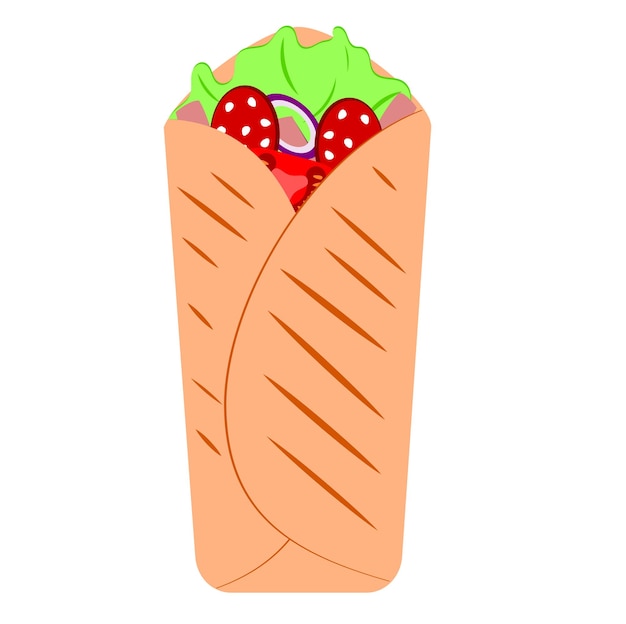 Vector illustration of shawarma