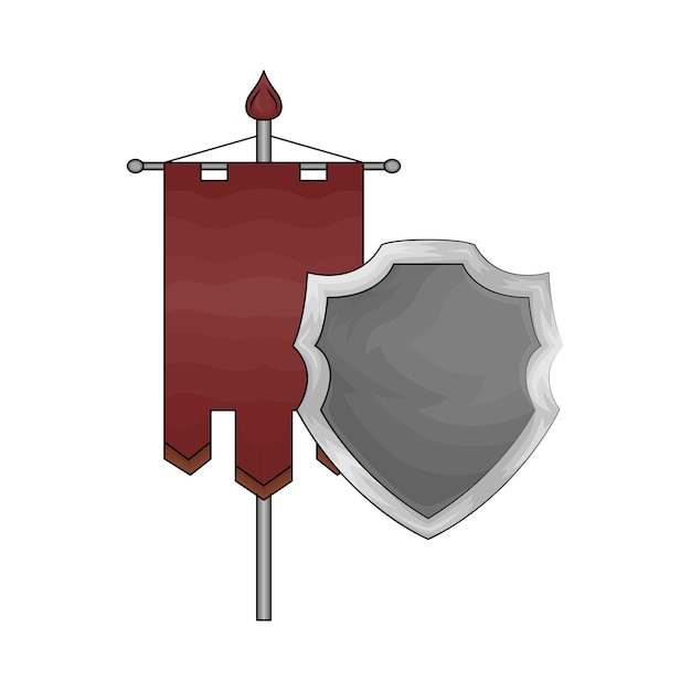 Vector illustration of shield