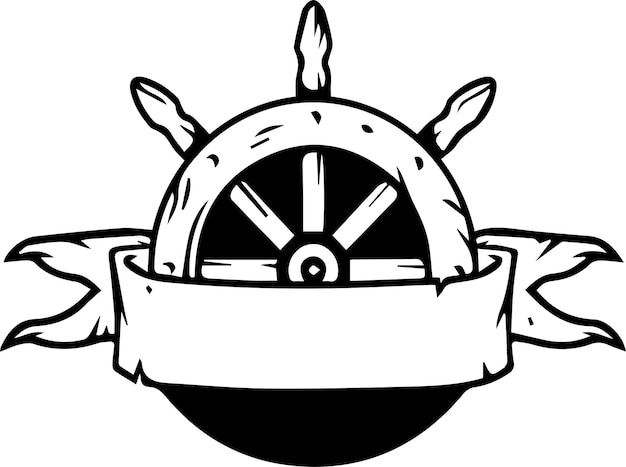 Illustration of a ship wheel for a company logo