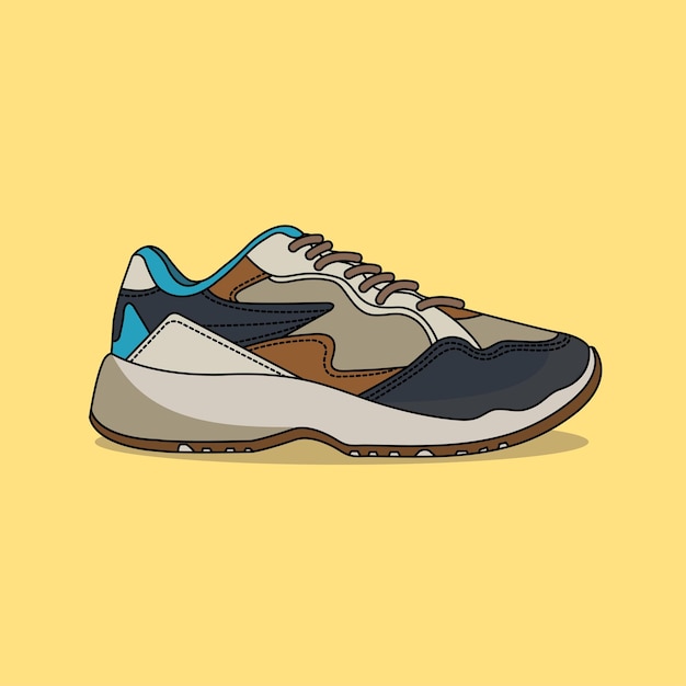 Vector illustration shoes vector abstract shape