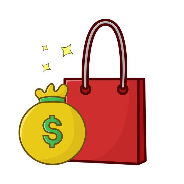 Vector illustration of shop bag