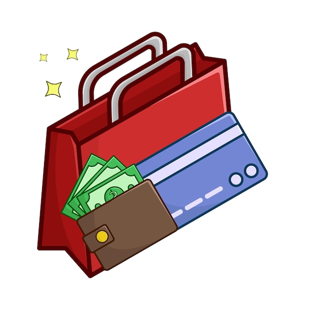 Vector illustration of shop bag