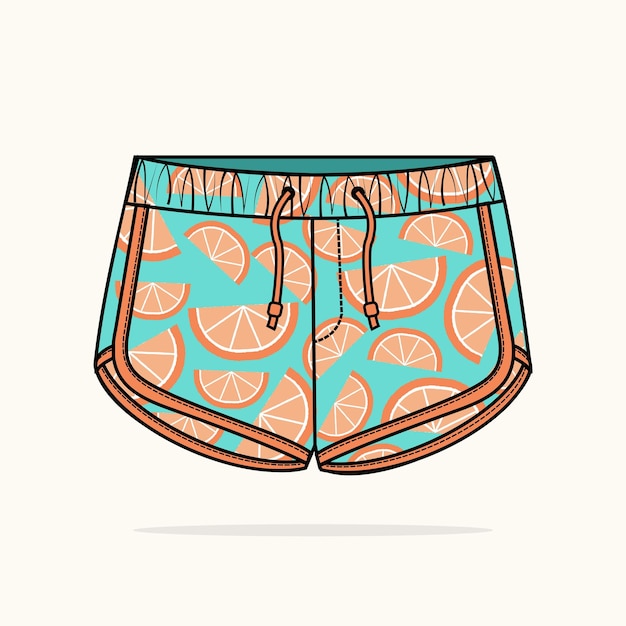 Vector illustration short pants for summer