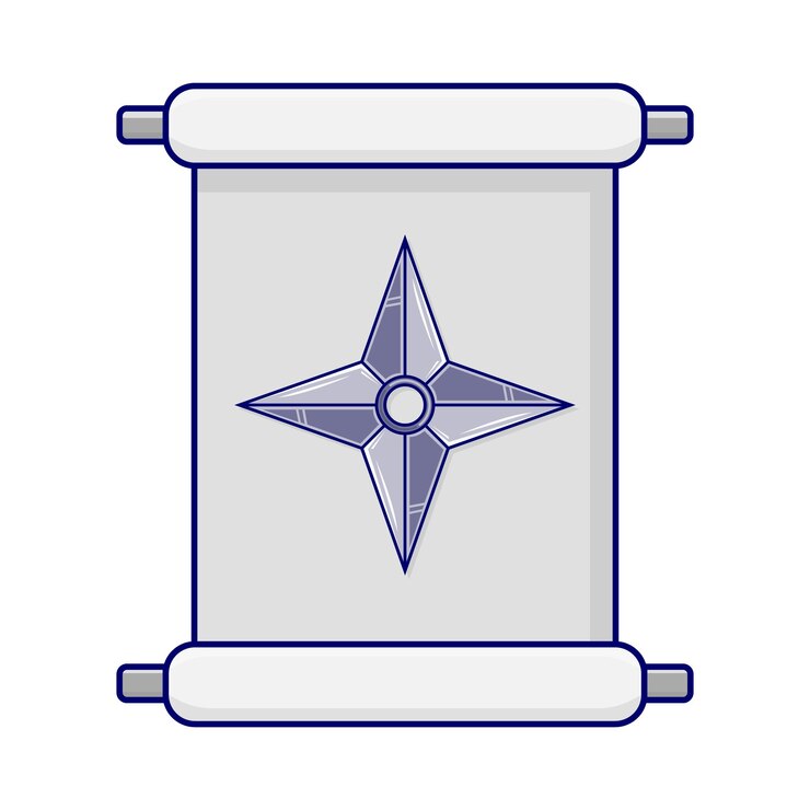 Vector illustration of shuriken