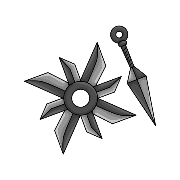 Vettore illustrazione di shuriken