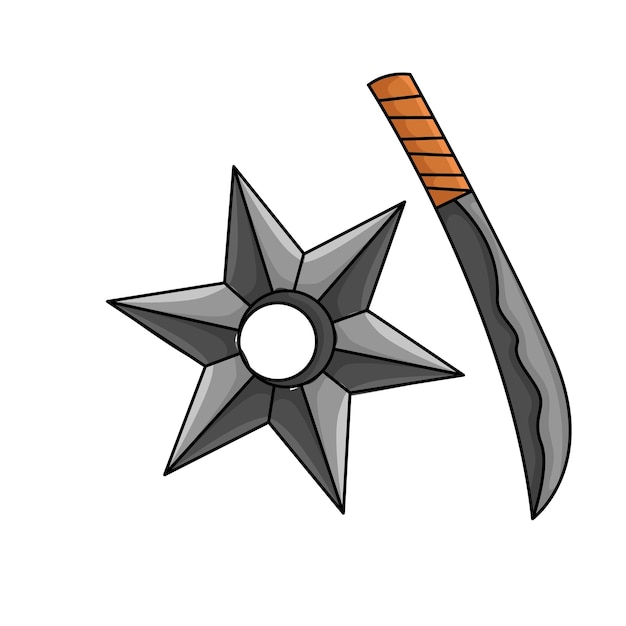 Vettore illustrazione di shuriken