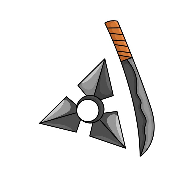 Vettore illustrazione di shuriken