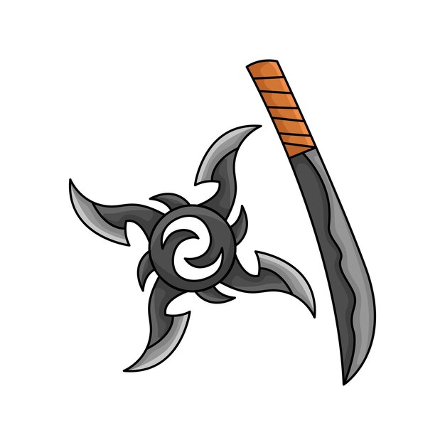 Vector illustration of shuriken