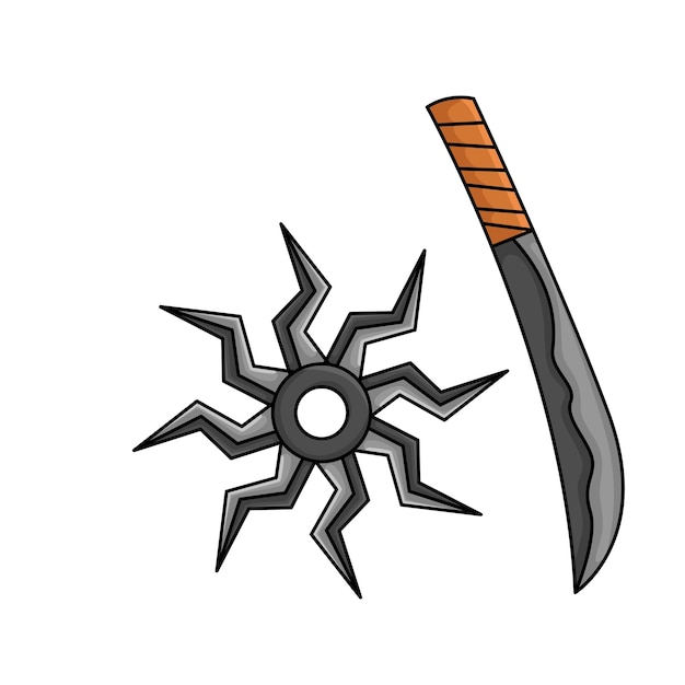 Vector illustration of shuriken