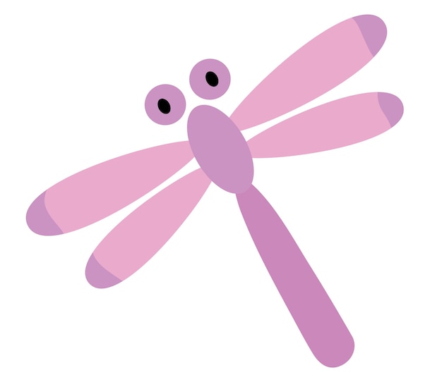 Illustration of the simple purple dragonfly