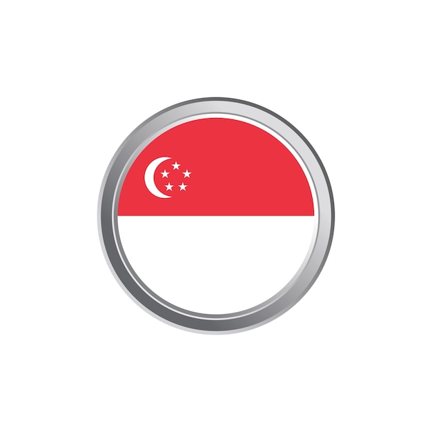 Illustration of Singapore flag Template