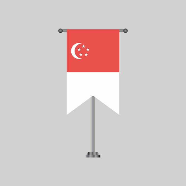 Illustration of Singapore flag Template