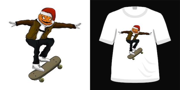 Vector illustration skate for tshirt design