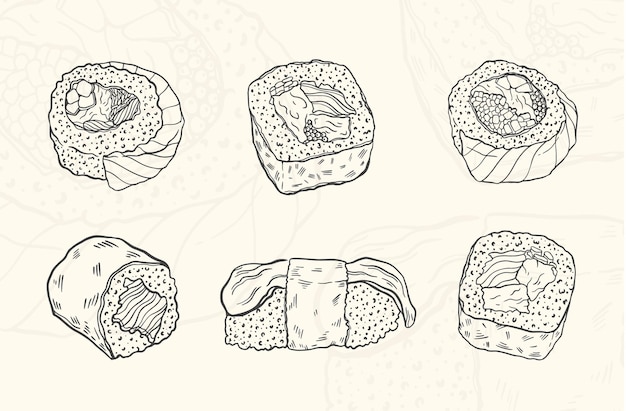 Illustrazione schizzo foodhand disegnato elemento menu design oggetto isolato in sfondo bianco