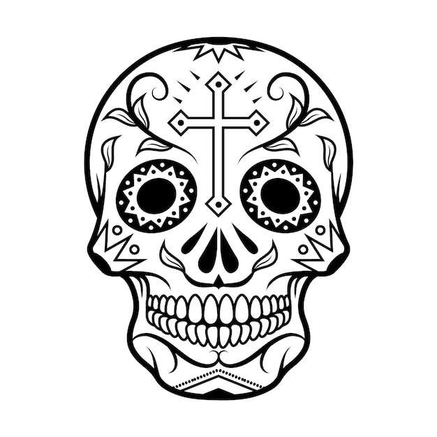 illustration of Skull the Day of the Death