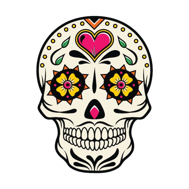 illustration of Skull the Day of the Death