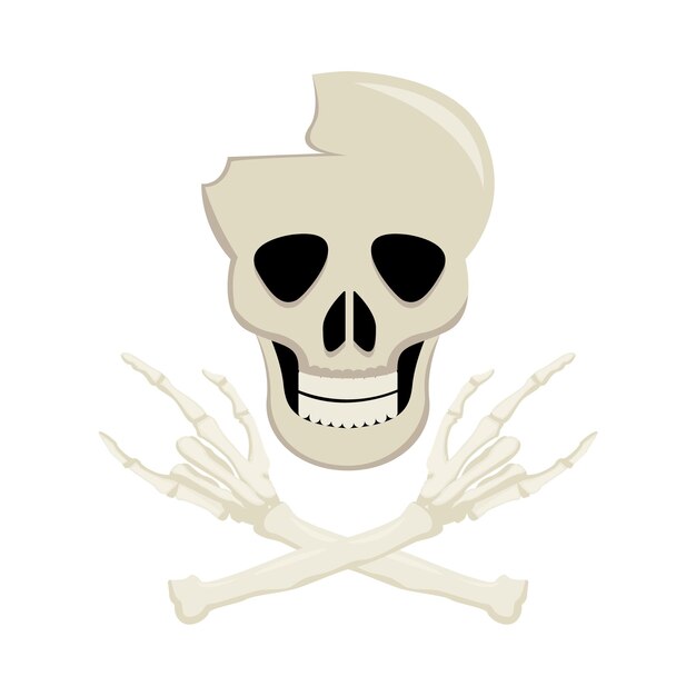 Vector illustration of skull