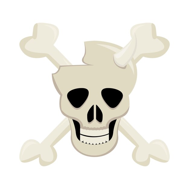 Vector illustration of skull