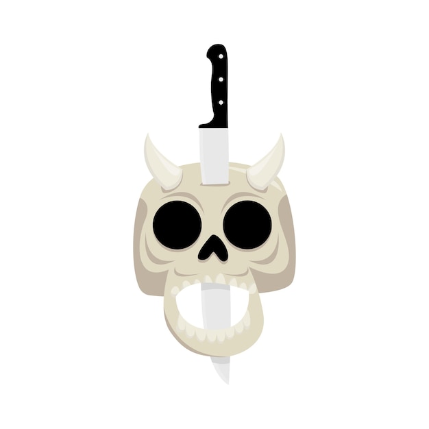 Vector illustration of skull