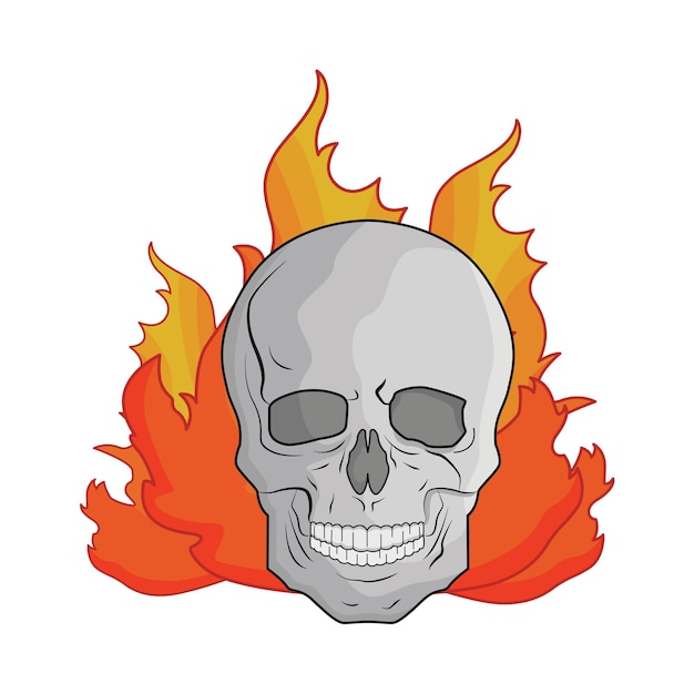 Vector illustration of skull