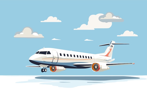 Illustration of Skybound Journey Travel Plane in Flight