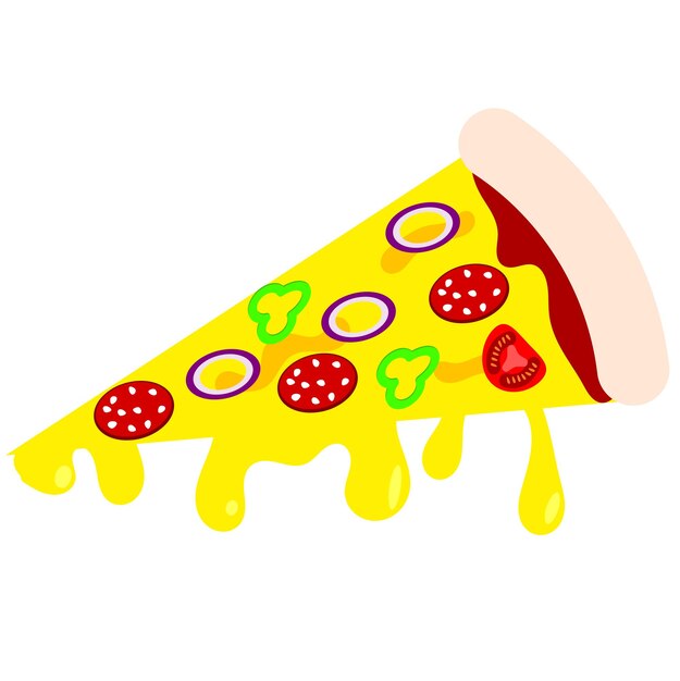 Illustration of a slice of pizza