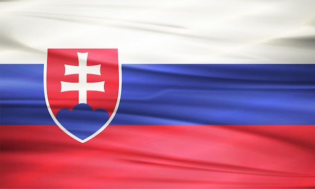 Illustration of Slovakia Flag and Editable vector Slovakia Country Flag