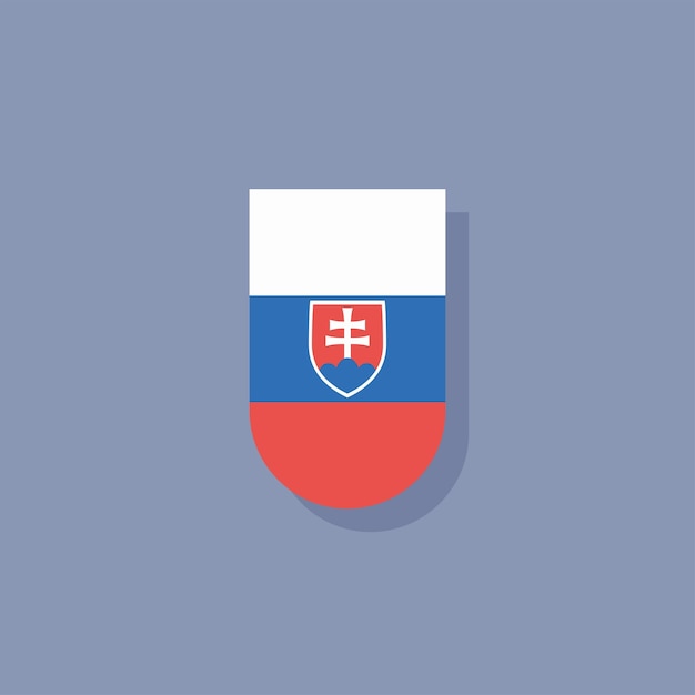 Illustration of slovakia flag template