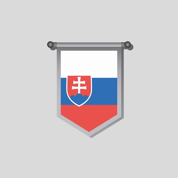 Иллюстрация шаблона флага Словакии