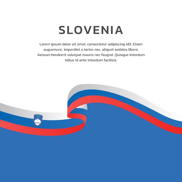 Illustrazione del modello di bandiera della slovenia