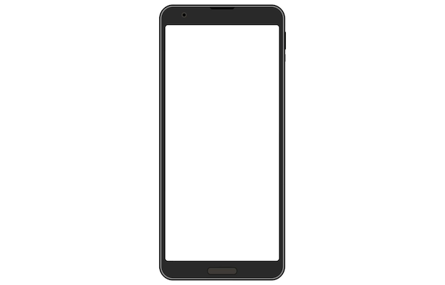Illustration of a smartphone with a white screen
