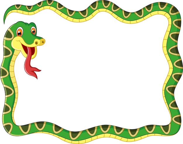 Vector illustration snake frame