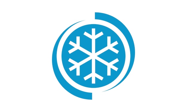 Illustration of snow logo template