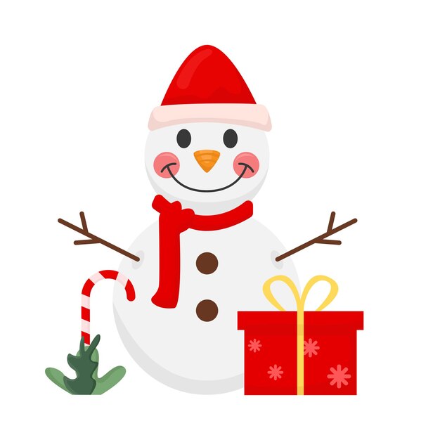 Vector illustration of snowman