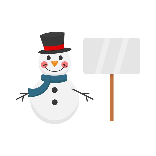 Vector illustration of snowman