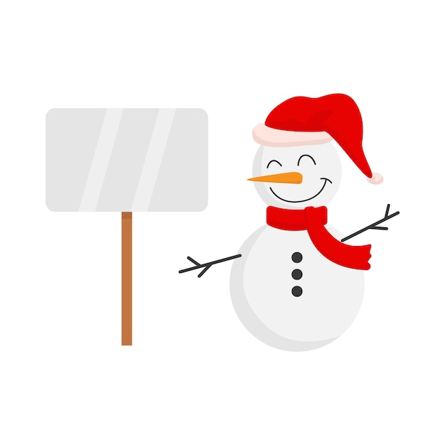 Vector illustration of snowman