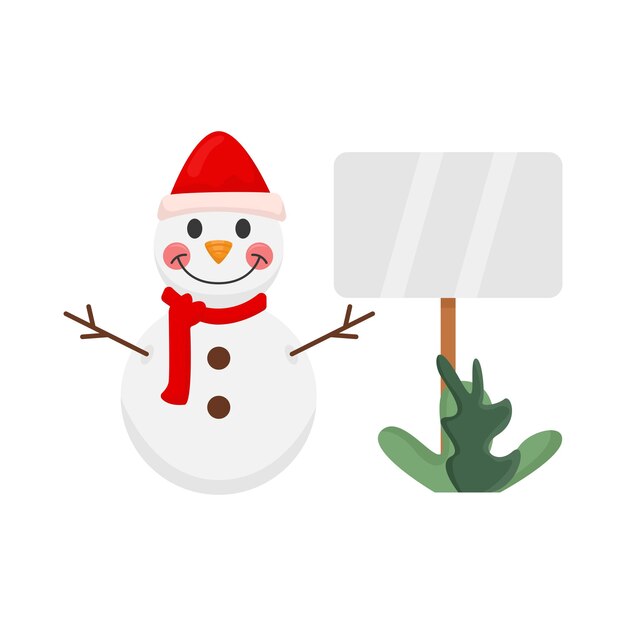 Vector illustration of snowman