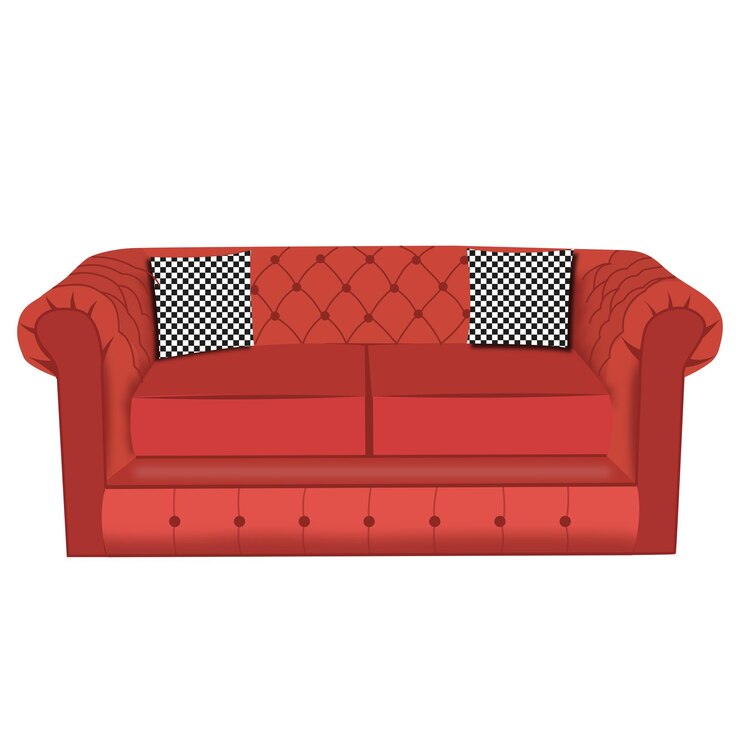 Vector illustration of sofa set furniture for home
