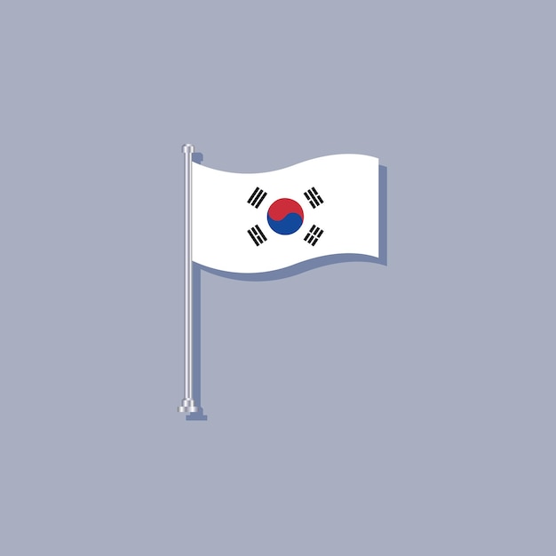 Illustration of South Korea flag Template