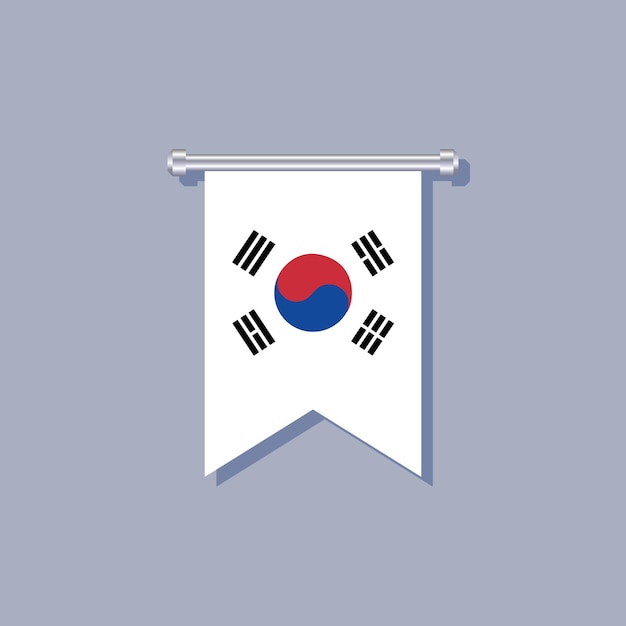 Illustration of South Korea flag Template