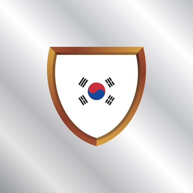 Vector illustration of south korea flag template