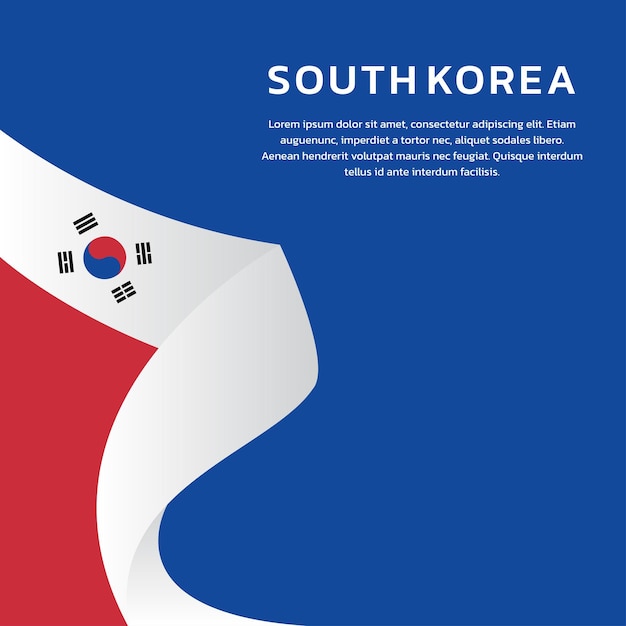 Illustration of South Korea flag Template