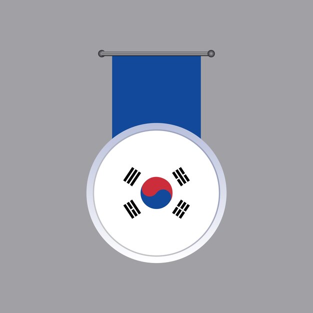 Vector illustration of south korea flag template