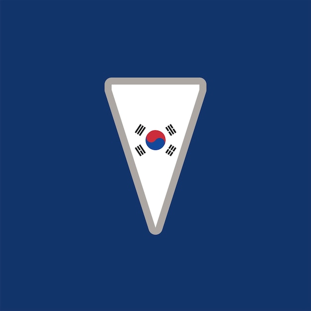 Illustration of South Korea flag Template